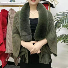 Load image into Gallery viewer, Knitted Loose Thickened Shawl Coat
