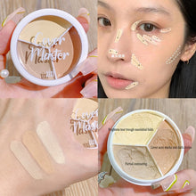 Load image into Gallery viewer, 3-color Concealer Palette Moisturizing Cover Dark Circles And Acne Marks Natural Makeup Contouring Cream Shadow Cosmetics