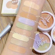 Load image into Gallery viewer, 3 Color Concealer Palette Makeup Foundation Cream Waterproof Long Lasting Contour Palette Cover Dark Circles Acne Marks Brighten