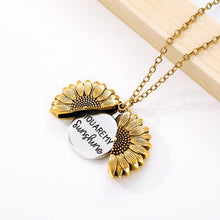 Load image into Gallery viewer, Open Locket Sunflower Necklace