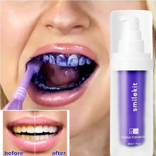 Load image into Gallery viewer, V34 Purple Safe Teeth Whitening Toothpaste Teeth Cleaning Remove Yellow Stains Fresh Breath Toothpaste Dental Care Products