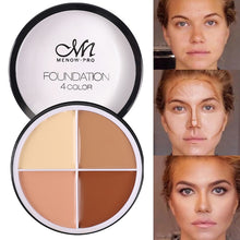 Load image into Gallery viewer, 4 Colors Makeup Concealer Palette Waterproof Moisturizing Face Contour Bronzer Make Up Face Foundation Cream Concealer
