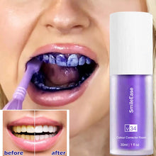 Load image into Gallery viewer, V34 Whitening Fresh Breath Brightening Purple Toothpaste Remove Stain Reduce Yellowing Care For Teeth Gums Oral 30ml Hot Selling