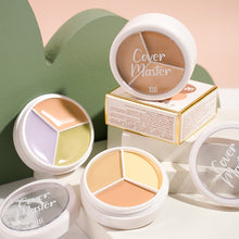 Load image into Gallery viewer, 3 Color Concealer Palette Makeup Foundation Cream Waterproof Long Lasting Contour Palette Cover Dark Circles Acne Marks Brighten