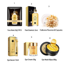 Load image into Gallery viewer, Skin Care Set 24K Gold Nicotinamide Face Essence Collagen Face Cream Moisturizing Face Mask Brighten Eye Cream Crystal Eye Patch