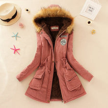 Load image into Gallery viewer, SheBlingBling Autumn Warm Winter Jacket Women Women's Fur Collar Coats Jackets for Lady Long Slim Down Parka Hoodies Parkas