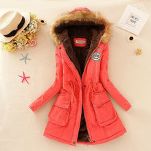 Load image into Gallery viewer, SheBlingBling Autumn Warm Winter Jacket Women Women's Fur Collar Coats Jackets for Lady Long Slim Down Parka Hoodies Parkas