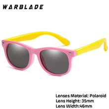 Load image into Gallery viewer, WBL New Fashion Kids Sunglasses Boys Girls Children Polarized Sun Glasses TR90 Silicone Safety Glasses Baby Eyewear UV400 Oculo