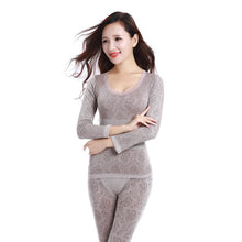 Load image into Gallery viewer, Lace Thermal Underwear Ladies Seamless Antibacterial Warm Intimates