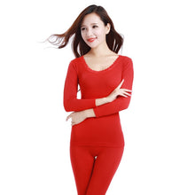 Load image into Gallery viewer, Lace Thermal Underwear Ladies Seamless Antibacterial Warm Intimates