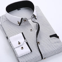 Load image into Gallery viewer, Floral Button Down Men Shirt Brand 2018 Male High Quality Long Sleeve Shirts Casual Slim Fit Black Man Clothes Dress Shirts