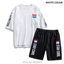 Load image into Gallery viewer, Summer Shorts White Red Tracksuit Men Tee Shirt Homme Plus Size 6XL 7XL 8XL 9XL Mens Clothing 2 Two Piece Set Boys Sets Clothes