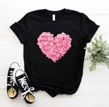 Load image into Gallery viewer, Women Print Letter Short Sleeve Cotton Tops Summer clothing