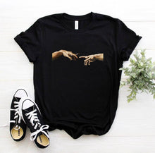 Load image into Gallery viewer, Women Print Letter Short Sleeve Cotton Tops Summer clothing