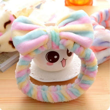 Load image into Gallery viewer, New Letter "OMG" Coral Fleece Soft Bow Headbands for women