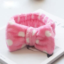 Load image into Gallery viewer, New Letter "OMG" Coral Fleece Soft Bow Headbands for women