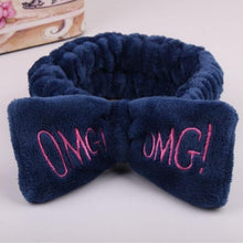 Load image into Gallery viewer, New Letter "OMG" Coral Fleece Soft Bow Headbands for women