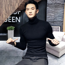 Load image into Gallery viewer, New Men's Black Winter Turtleneck Sweaters