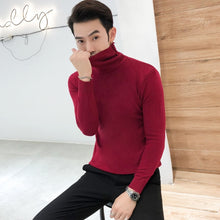 Load image into Gallery viewer, New Men's Black Winter Turtleneck Sweaters