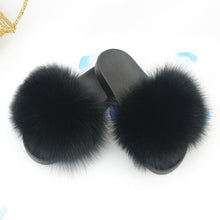 Load image into Gallery viewer, Summer Fluffy Raccoon Fur Slippers for Women