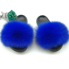 Load image into Gallery viewer, Summer Fluffy Raccoon Fur Slippers for Women