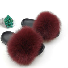Load image into Gallery viewer, Summer Fluffy Raccoon Fur Slippers for Women