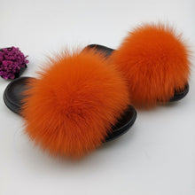 Load image into Gallery viewer, Summer Fluffy Raccoon Fur Slippers for Women