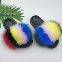 Load image into Gallery viewer, Summer Fluffy Raccoon Fur Slippers for Women
