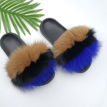 Load image into Gallery viewer, Summer Fluffy Raccoon Fur Slippers for Women