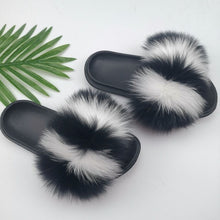 Load image into Gallery viewer, Summer Fluffy Raccoon Fur Slippers for Women