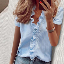 Load image into Gallery viewer, Elegant Ruffle blouse