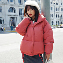 Load image into Gallery viewer, Korean Style Winter Women Jacket with High Collar