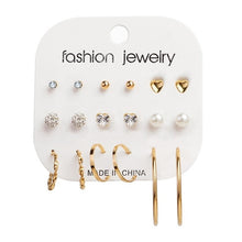 Load image into Gallery viewer, FNIO Women's Earrings Set Pearl Earrings For Women