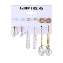 Load image into Gallery viewer, FNIO Women's Earrings Set Pearl Earrings For Women