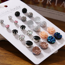 Load image into Gallery viewer, EN 12 Pairs Flower Women'S Earrings Set