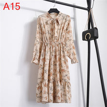 Load image into Gallery viewer, Women Casual Dress Korean Style Floral Printed Chiffon