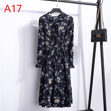Load image into Gallery viewer, Women Casual Dress Korean Style Floral Printed Chiffon