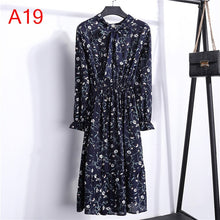 Load image into Gallery viewer, Women Casual Dress Korean Style Floral Printed Chiffon
