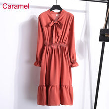 Load image into Gallery viewer, Women Casual Dress Korean Style Floral Printed Chiffon