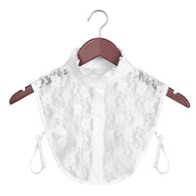 Load image into Gallery viewer, New Women Cotton Lace Fake Collar Blouse Detachable