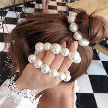 Load image into Gallery viewer, Ruoshui Woman Big Pearl Hair Ties Korean Style