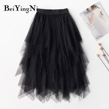 Load image into Gallery viewer, Beiyingni High Waist Women Vintage Pleated Midi Skirts
