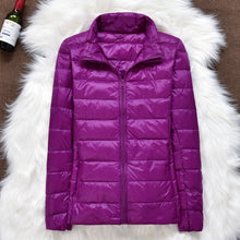 Load image into Gallery viewer, Women Ultralight Thin White Duck Down Hooded Jackets