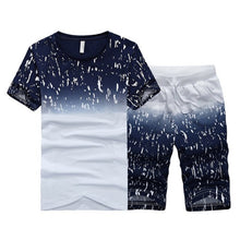 Load image into Gallery viewer, Tracksuit Male 2020 Men Clothing Sportswear Set Fitness Summer Print Men Shorts + T shirt Men's Suit 2 Pieces Sets Plus Size 4XL