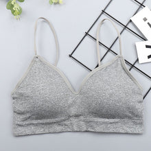 Load image into Gallery viewer, CHRLEISURE Elastic Gathering Bralette Push Up Bra Summer Anti-light Korean Style