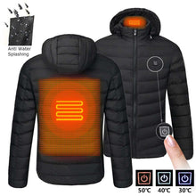 Load image into Gallery viewer, Aiwetin Men Winter Warm USB Smart Thermostat Heating Waterproof Jackets