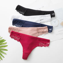 Load image into Gallery viewer, Women's Cotton G-String Thong Panties String Underwear Women Briefs Sexy Lingerie Pants Intimate Ladies Letter pink
