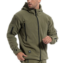 Load image into Gallery viewer, Men Winter Thermal Fleece US Military Tactical Jacket Outdoors Sports Hooded Coat Hiking Hunting Combat Camping Army Soft Shell