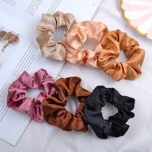 Load image into Gallery viewer, Women Silk Scrunchie Elastic Handmade Multicolor