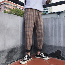 Load image into Gallery viewer, LAPPSTER-Youth Streetwear Black Plaid Pants Men Joggers